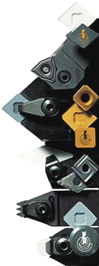 The range of turning, grooving and threading with cermet - ceramic - boron nitrides inserts