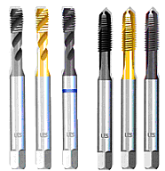 DIN371 Pointed&High helix reinforced taps for stainless steel with basic material HSSE-PLUS(M42)-ASP served on Vaporized-TiN-TiAlN
